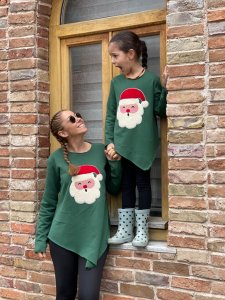 YEŞİL NOEL BABALI SWEATSHIRT