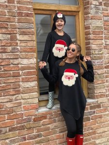 SİYAH NOEL BABALI SWEATSHIRT